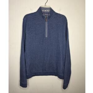 Johnnie O blue long sleeve quarter zip pullover jacket shirt - small